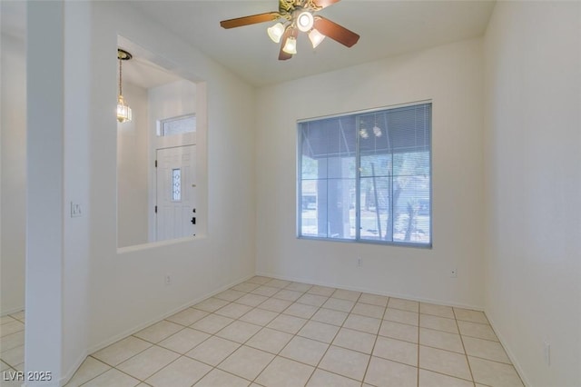 494 Dart Brook Pl, Henderson, NV 89012 - empty room with ceiling fan and light tile patterned flooring