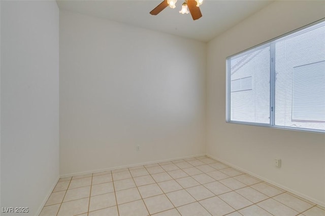 494 Dart Brook Pl, Henderson, NV 89012 - spare room featuring ceiling fan, baseboards, and light tile patterned floors