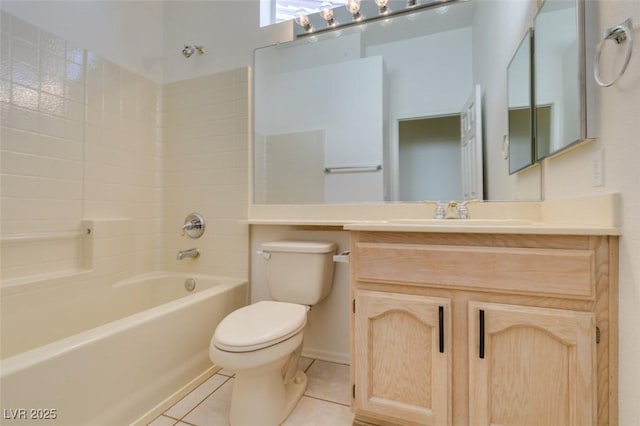 494 Dart Brook Pl, Henderson, NV 89012 - full bathroom with toilet, tile patterned flooring, shower / bathtub combination, and vanity