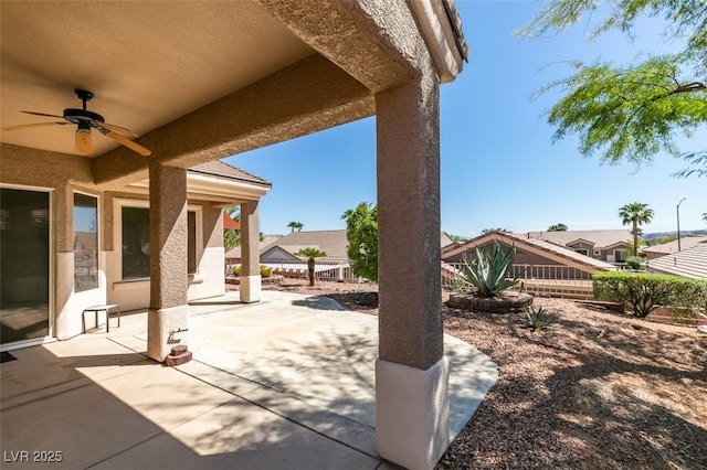 494 Dart Brook Pl, Henderson, NV 89012 - view of patio with ceiling fan and a fenced backyard
