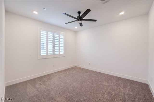 201 Carmel Sky St, Las Vegas, NV 89138 - carpeted spare room with recessed lighting and a ceiling fan