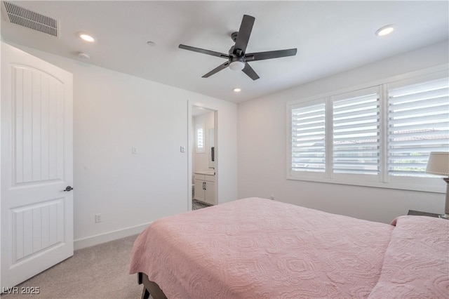 201 Carmel Sky St, Las Vegas, NV 89138 - carpeted bedroom with multiple windows, recessed lighting, and ceiling fan