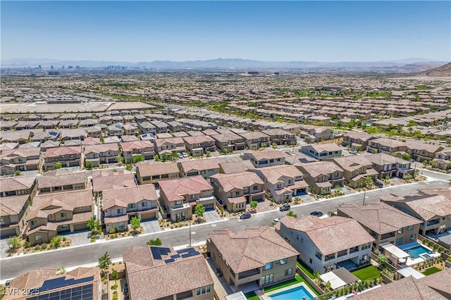 201 Carmel Sky St, Las Vegas, NV 89138 - aerial view of residential area featuring a mountainous background