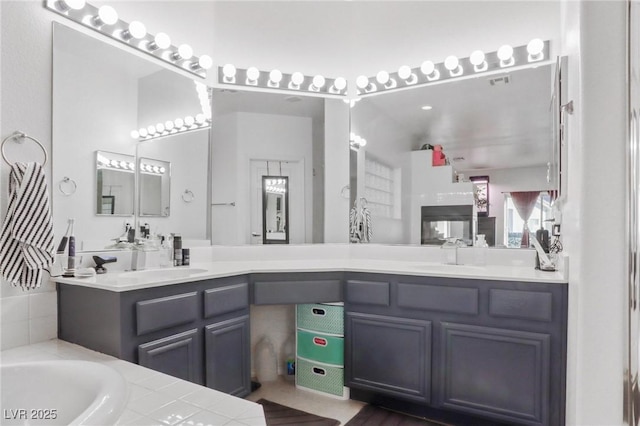 3632 Julia Waldene Ct, Las Vegas, NV 89129 - bathroom featuring double vanity and a bath