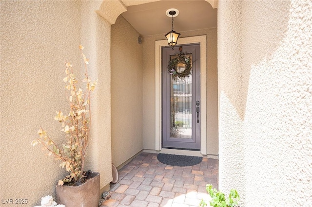 3698 Regatta Landing Dr, Las Vegas, NV 89141 - view of exterior entry featuring stucco siding