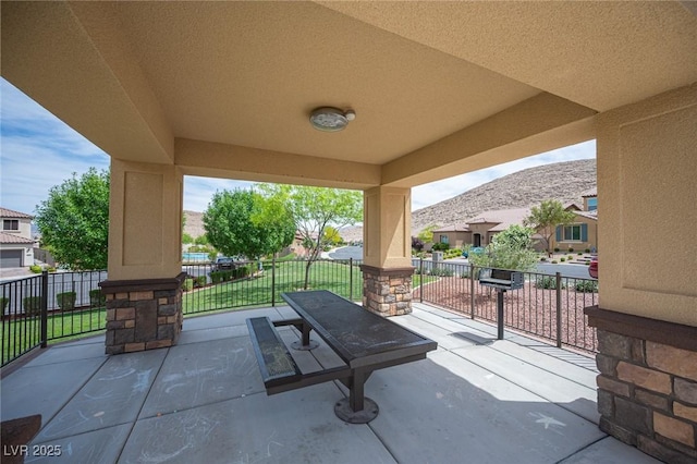 3698 Regatta Landing Dr, Las Vegas, NV 89141 - view of patio / terrace featuring a mountain view