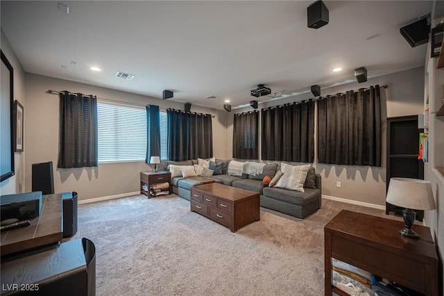 3698 Regatta Landing Dr, Las Vegas, NV 89141 - cinema with carpet, baseboards, and recessed lighting