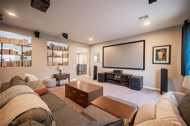 3698 Regatta Landing Dr, Las Vegas, NV 89141 - carpeted cinema room with recessed lighting and baseboards