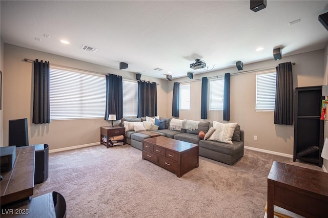 3698 Regatta Landing Dr, Las Vegas, NV 89141 - carpeted home theater room featuring baseboards