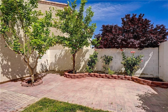 view of patio with a fenced backyard