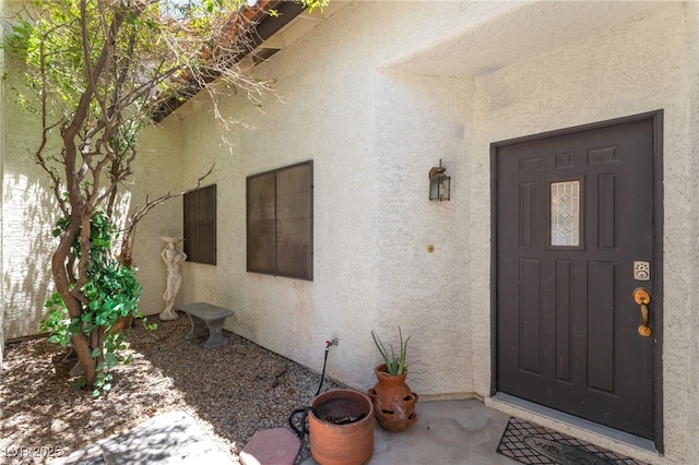 4378 Cherrystone Ct, Las Vegas, NV 89121 - property entrance with stucco siding