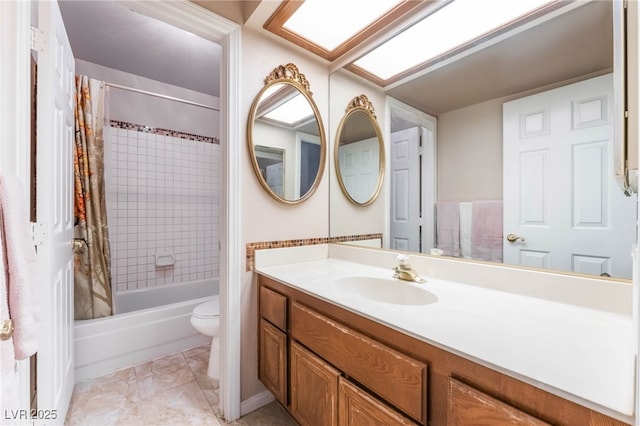 4378 Cherrystone Ct, Las Vegas, NV 89121 - full bath featuring vanity, shower / bath combo with shower curtain, and marble look tiles