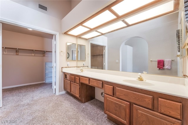 4378 Cherrystone Ct, Las Vegas, NV 89121 - full bath featuring carpet, double vanity, and a spacious closet