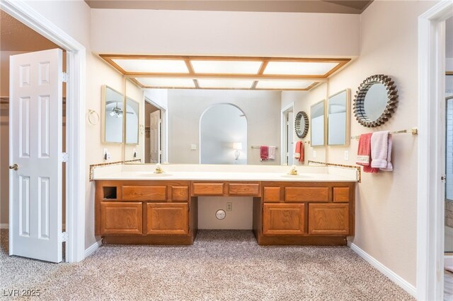 4378 Cherrystone Ct, Las Vegas, NV 89121 - bathroom featuring carpet and double vanity