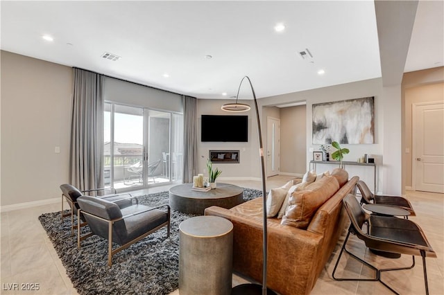 11280 Granite Ridge Dr Unit 1035, Las Vegas, NV 89135 - living room featuring baseboards and recessed lighting