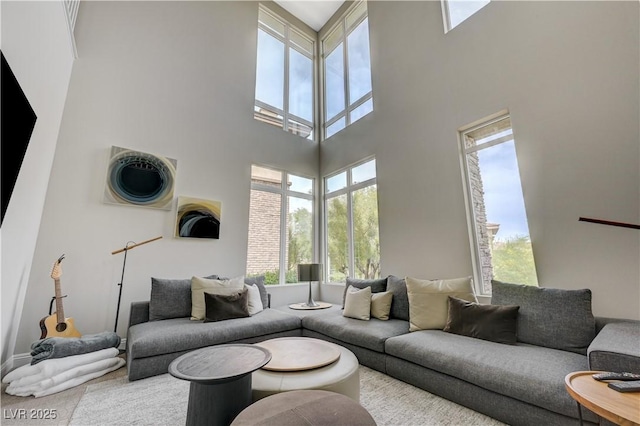 11280 Granite Ridge Dr Unit 1035, Las Vegas, NV 89135 - living room featuring a high ceiling