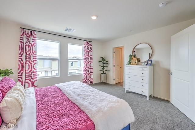 bedroom with carpet floors