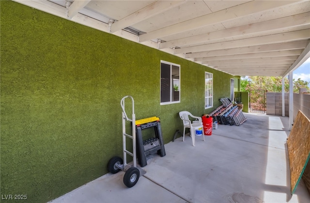 view of patio / terrace with fence