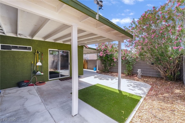 view of patio / terrace with a fenced backyard