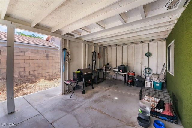 view of patio featuring a fenced backyard