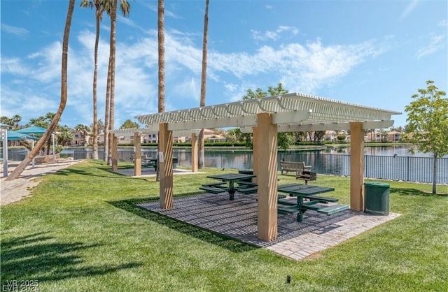 3151 Soaring Gulls Dr Unit 1023, Las Vegas, NV 89128 - view of home's community featuring a pergola and a water view