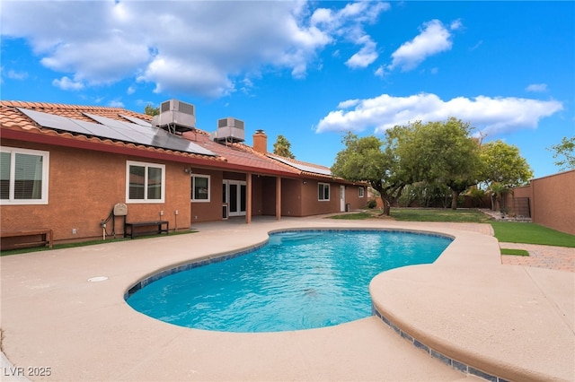 120 N Phyllis St, Las Vegas, NV 89110 - view of pool with a patio area, cooling unit, and a fenced backyard