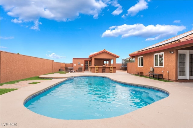 120 N Phyllis St, Las Vegas, NV 89110 - view of swimming pool featuring a patio area and a fenced backyard