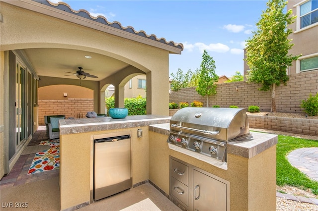 419 Vigo Port St, Las Vegas, NV 89138 - view of patio featuring a ceiling fan