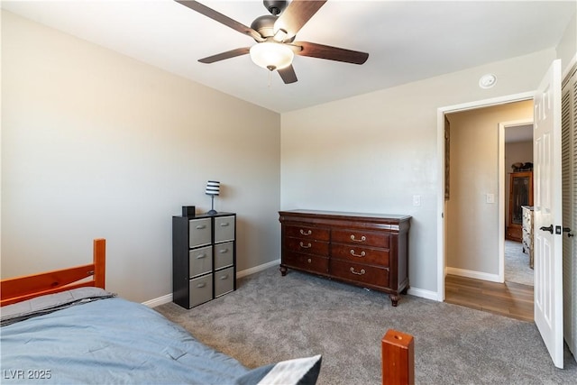 100 Walker Way, Boulder City, NV 89005 - carpeted bedroom with baseboards and ceiling fan