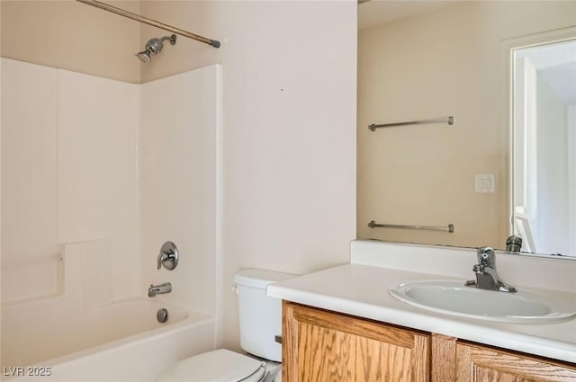 2728 Holmfault St, Henderson, NV 89044 - bathroom featuring toilet, vanity, and shower / bathtub combination