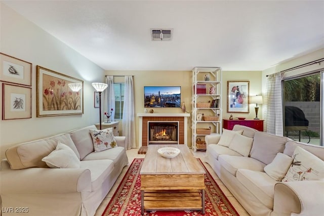 8388 Brad Oaks Cir, Las Vegas, NV 89123 - living room featuring a fireplace