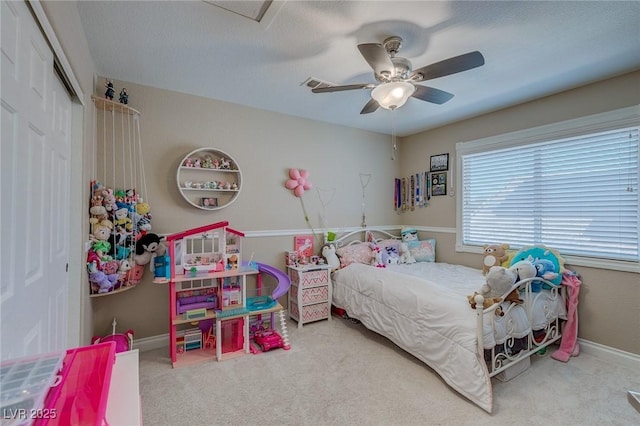 9469 Coral Shine Ct, Las Vegas, NV 89123 - bedroom with a closet, carpet flooring, ceiling fan, and baseboards