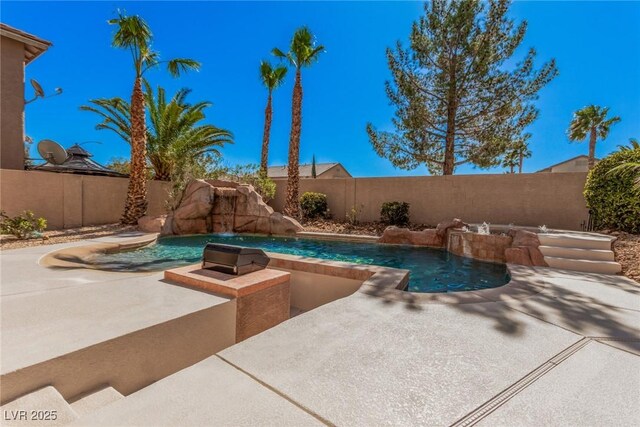 8809 Barium Rock Ave, Las Vegas, NV 89143 - view of pool with a fenced backyard and a patio