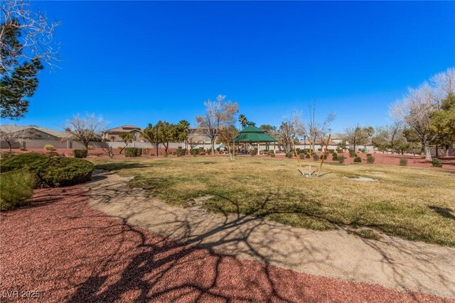 8809 Barium Rock Ave, Las Vegas, NV 89143 - view of grassy yard featuring a gazebo