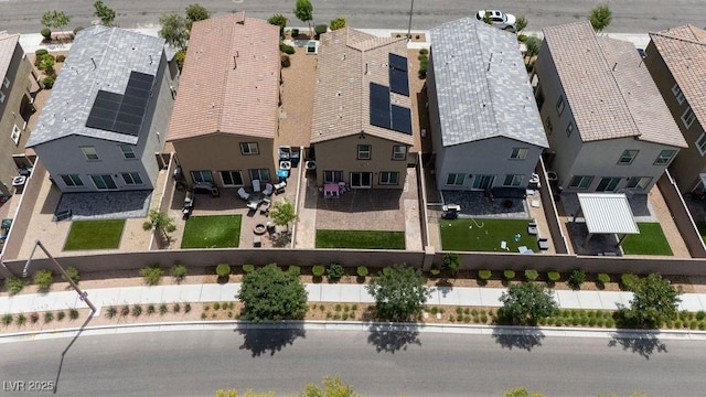 aerial perspective of suburban area