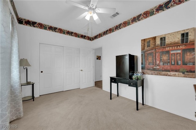 1893 Donnington Ct, Las Vegas, NV 89123 - interior space with carpet flooring and a ceiling fan