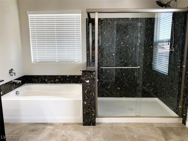 7861 Hamilton Pool Dr, Las Vegas, NV 89113 - full bathroom with a shower stall and a garden tub