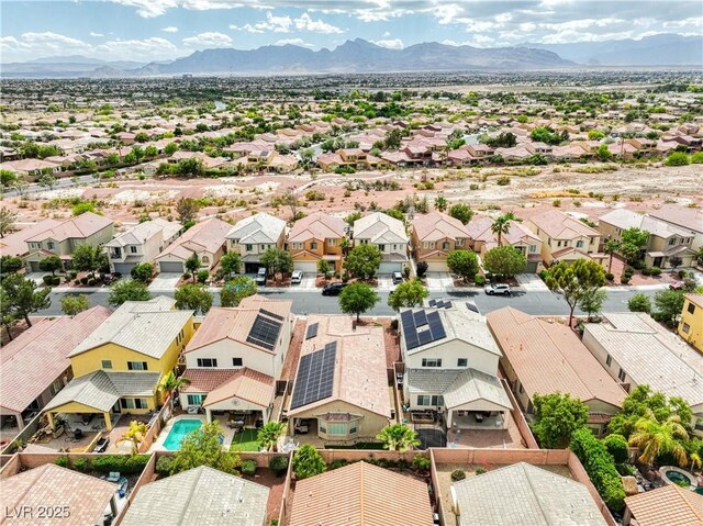8836 Martin Downs Pl, Las Vegas, NV 89131 - aerial view of residential area featuring a mountainous background