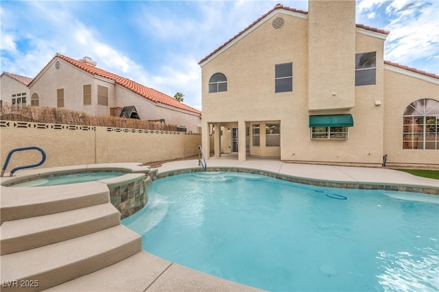 2107 Fountain Springs Dr, Henderson, NV 89074 - view of pool featuring a patio area and a pool with connected hot tub