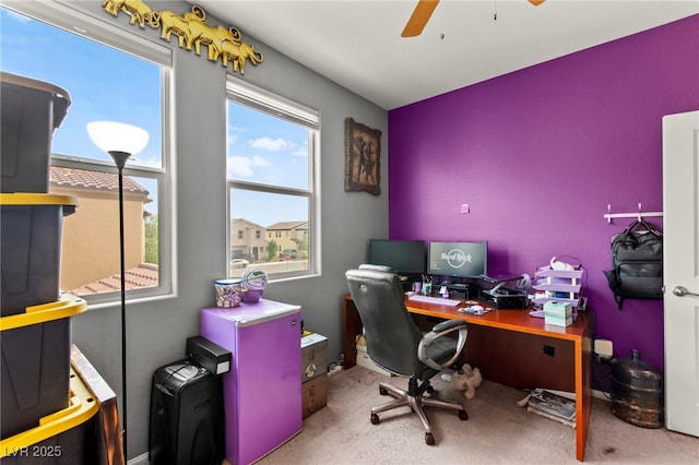 2672 Painted Mist Ct, Las Vegas, NV 89142 - office space with carpet floors and a ceiling fan