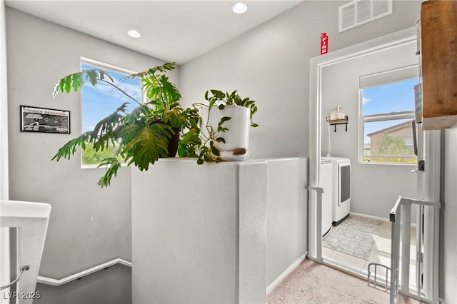 2672 Painted Mist Ct, Las Vegas, NV 89142 - interior space featuring washer and clothes dryer, recessed lighting, and baseboards