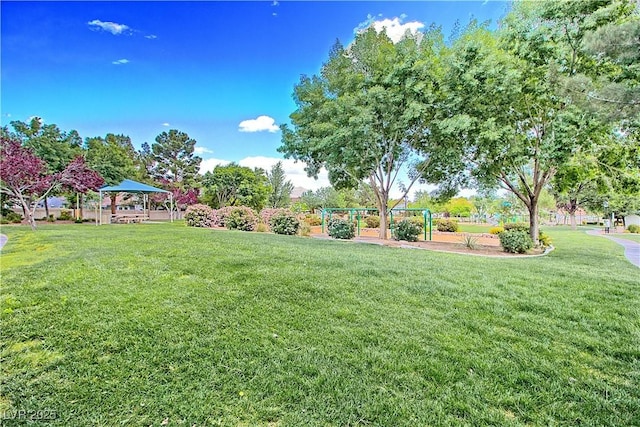 view of grassy yard