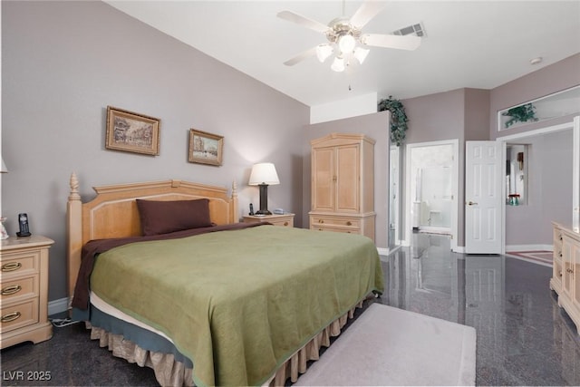 3522 Shonna Way N, Las Vegas, NV 89032 - bedroom featuring a ceiling fan and connected bathroom