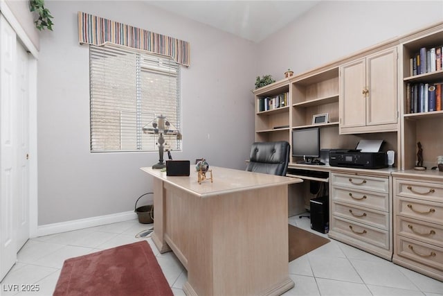 3522 Shonna Way N, Las Vegas, NV 89032 - office area featuring light tile patterned floors and baseboards