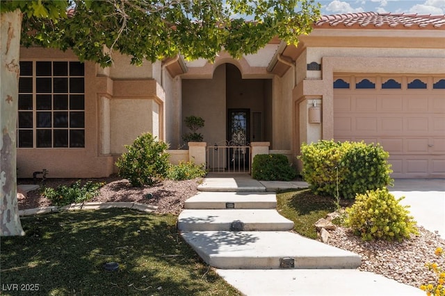 3522 Shonna Way N, Las Vegas, NV 89032 - view of front of property featuring an attached garage, stucco siding, and a gate