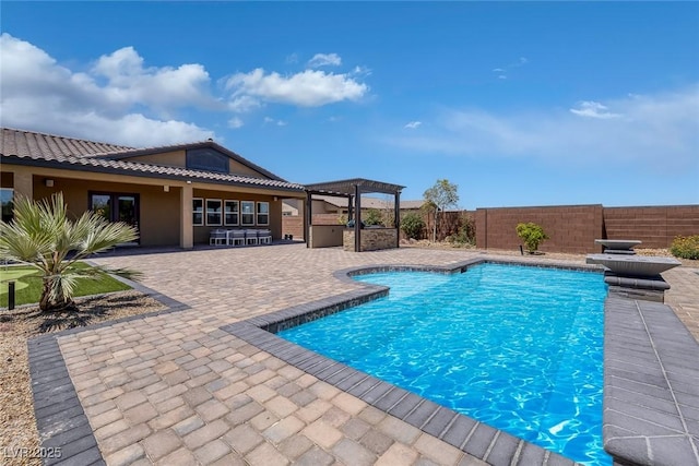 11088 Westcroft Way, Las Vegas, NV 89183 - view of swimming pool with a fenced backyard and a patio area