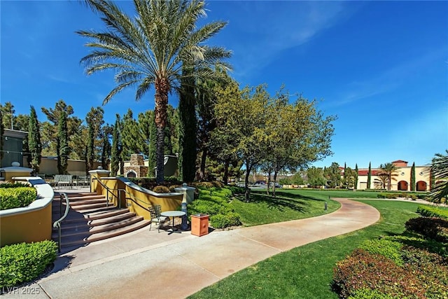 10302 Cara Mia Ct, Las Vegas, NV 89135 - surrounding community with a lawn
