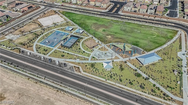 aerial view of residential area