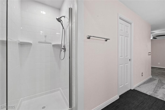 358 Whispering Tree Ave, Las Vegas, NV 89183 - full bathroom with a shower stall and baseboards