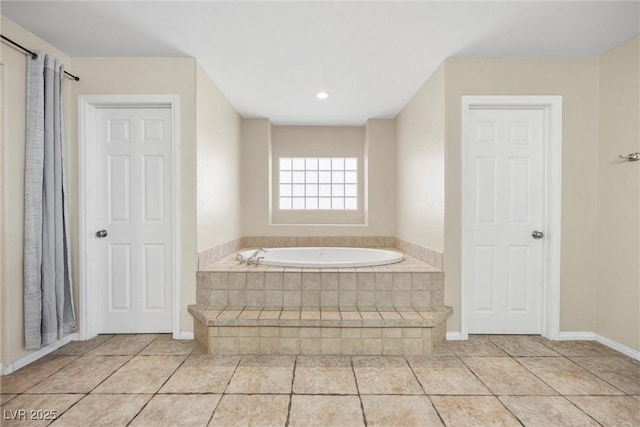 358 Whispering Tree Ave, Las Vegas, NV 89183 - full bathroom with a bath, tile patterned flooring, and baseboards